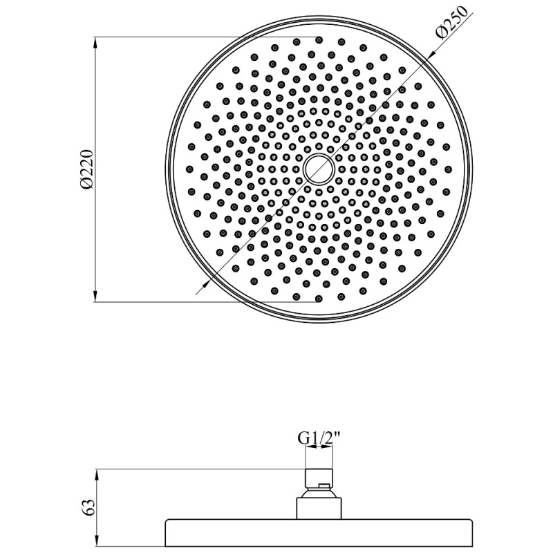 Лійка для верхнього душу Kroner Element 2801562923Z-5301 Фото - 2